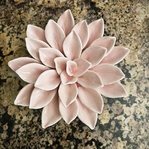 Pink Ceramic Flower Accent